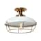 Hello Honey® 13" Wide Caged Dome Metal Semi-Flush Mount Ceiling Light